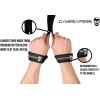 imageGymreapers Lifting Wrist Straps for Weightlifting Bodybuilding Powerlifting Strength Training ampamp Deadlifts  Padded Neoprene with 18 inch CottonBlackBlack