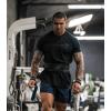 imageGymreapers Moisture Wicking Short Sleeve TShirt for Men  Crew Neck Workout Shirts  Casual Gym Cotton Everyday TeeBlackBlack