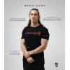imageGymreapers Moisture Wicking Short Sleeve TShirt for Men  Crew Neck Workout Shirts  Casual Gym Cotton Everyday TeeBlackRed