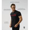 imageGymreapers Moisture Wicking Short Sleeve TShirt for Men  Crew Neck Workout Shirts  Casual Gym Cotton Everyday TeeCharcoalRed
