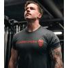imageGymreapers Moisture Wicking Short Sleeve TShirt for Men  Crew Neck Workout Shirts  Casual Gym Cotton Everyday TeeCharcoalRed