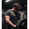 imageGymreapers Moisture Wicking Short Sleeve TShirt for Men  Crew Neck Workout Shirts  Casual Gym Cotton Everyday TeeCharcoalRed