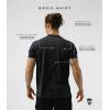 imageGymreapers Moisture Wicking Short Sleeve TShirt for Men  Crew Neck Workout Shirts  Casual Gym Cotton Everyday TeeCharcoalRed
