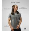 imageGymreapers Moisture Wicking Short Sleeve TShirt for Men  Crew Neck Workout Shirts  Casual Gym Cotton Everyday TeeGrayRanger Green