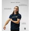 imageGymreapers Moisture Wicking Short Sleeve TShirt for Men  Crew Neck Workout Shirts  Casual Gym Cotton Everyday TeeNavyGold