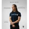 imageGymreapers Moisture Wicking Short Sleeve TShirt for Men  Crew Neck Workout Shirts  Casual Gym Cotton Everyday TeeNavyWhite