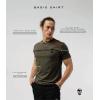 imageGymreapers Moisture Wicking Short Sleeve TShirt for Men  Crew Neck Workout Shirts  Casual Gym Cotton Everyday TeeRanger GreenBlack