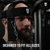 imageGymreapers Neck Harness Weight Lifting  Neck Trainer Workout Equipment  Heavy Duty Stainless Steel Chain Adjustable Neoprene Head Strap Exercise Equipment for Strength ampamp Pain ReliefBlack