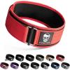 imageGymreapers Quick Locking Weight Lifting Belt for Men Gym Belt for Powerlifting Deadlift Belt with 4 Inch Neoprene Metal Buckle Back Support Weightlifting Belt WomenRed