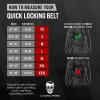 imageGymreapers Quick Locking Weight Lifting Belt for Men Gym Belt for Powerlifting Deadlift Belt with 4 Inch Neoprene Metal Buckle Back Support Weightlifting Belt WomenGray