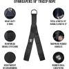 imageGymreapers Tricep Rope Cable Attachment  MultiWorkout Tricep Pull Down Cable Attachment  Perfect Gym Cable attachments 3 Lengths Built in OneBlack