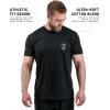 imageGymreapers Valor Moisture Wicking TShirts for Men  Short Sleeve Workout Gym Shirts  Running Athletic Tees ampamp Dry Fit TshirtBlackBlack