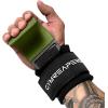 imageGymreapers Weight Lifting Hooks Pair Heavy Duty Power Wrist Straps Hand Grip Support For Deadlifts Pull Ups Shrugs  Gym Gloves For Men and WomenOD Green