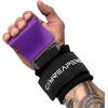 imageGymreapers Weight Lifting Hooks Pair Heavy Duty Power Wrist Straps Hand Grip Support For Deadlifts Pull Ups Shrugs  Gym Gloves For Men and WomenPurple