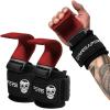 imageGymreapers Weight Lifting Hooks Pair Heavy Duty Power Wrist Straps Hand Grip Support For Deadlifts Pull Ups Shrugs  Gym Gloves For Men and WomenRed