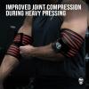imageGymreapers Weightlifting Elbow Wraps 1 Pair  Flexible 40 Elbow Compression Strap ampamp Joint Support Brace  for Bench Press Powerlifting and PressingRed