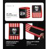 imageGymreapers Weightlifting Elbow Wraps 1 Pair  Flexible 40 Elbow Compression Strap ampamp Joint Support Brace  for Bench Press Powerlifting and PressingRedWhite