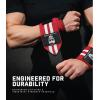 imageGymreapers Weightlifting Wrist Wraps IPF Approved 18quot Professional Quality Wrist Support with Heavy Duty Thumb Loop  Best Wrap for Powerlifting Competition Strength Training BodybuildingRedWhite