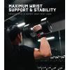 imageGymreapers Weightlifting Wrist Wraps IPF Approved 18quot Professional Quality Wrist Support with Heavy Duty Thumb Loop  Best Wrap for Powerlifting Competition Strength Training BodybuildingRed