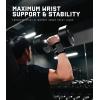 imageGymreapers Weightlifting Wrist Wraps IPF Approved 18quot Professional Quality Wrist Support with Heavy Duty Thumb Loop  Best Wrap for Powerlifting Competition Strength Training BodybuildingGrayUSA