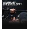 imageGymreapers Weightlifting Wrist Wraps IPF Approved 18quot Professional Quality Wrist Support with Heavy Duty Thumb Loop  Best Wrap for Powerlifting Competition Strength Training BodybuildingBlue