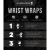 imageWrist Wraps Weightlifting  Stiff Heavy Duty 18 inch Wraps With Thick Thumb Loop For Powerlifting Bodybuilding Cross Training ampamp Heavy PressesBlack