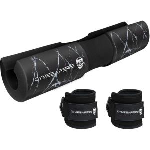 imageGymreapers Barbell Squat Pad and Gymreapers Ankle Straps Pair For Cable Machine