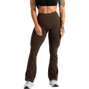 imageGymreapers High Waisted Flare Leggings for Women Stretchy Workout Bootcut Gym Leggings  Tummy Control Wide Leg Yoga PantsBrown
