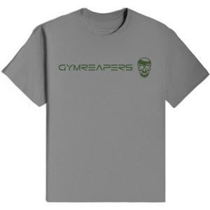 imageGymreapers Moisture Wicking Short Sleeve TShirt for Men  Crew Neck Workout Shirts  Casual Gym Cotton Everyday TeeGrayRanger Green