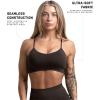 imageGymreapers Infinity Seamless Sports Bra for Women  Compression Fit Padded Bra for Gym Running Training Yoga ampamp FitnessEspresso
