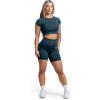 imageGymreapers Short Sleeve Workout Tops for Women  Crop Tops for Women Tee  Yoga Athletic Tops for Running Gym ampamp TrainingAtlantis