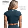 imageGymreapers Short Sleeve Workout Tops for Women  Crop Tops for Women Tee  Yoga Athletic Tops for Running Gym ampamp TrainingAtlantis