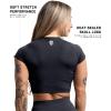 imageGymreapers Short Sleeve Workout Tops for Women  Crop Tops for Women Tee  Yoga Athletic Tops for Running Gym ampamp TrainingBlack