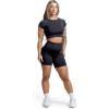 imageGymreapers Short Sleeve Workout Tops for Women  Crop Tops for Women Tee  Yoga Athletic Tops for Running Gym ampamp TrainingBlack