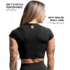 imageGymreapers Short Sleeve Workout Tops for Women  Crop Tops for Women Tee  Yoga Athletic Tops for Running Gym ampamp TrainingBlack Marl
