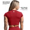 imageGymreapers Short Sleeve Workout Tops for Women  Crop Tops for Women Tee  Yoga Athletic Tops for Running Gym ampamp TrainingBloodshot