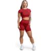 imageGymreapers Short Sleeve Workout Tops for Women  Crop Tops for Women Tee  Yoga Athletic Tops for Running Gym ampamp TrainingBloodshot