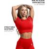 imageGymreapers Short Sleeve Workout Tops for Women  Crop Tops for Women Tee  Yoga Athletic Tops for Running Gym ampamp TrainingCarolina Reaper