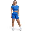 imageGymreapers Short Sleeve Workout Tops for Women  Crop Tops for Women Tee  Yoga Athletic Tops for Running Gym ampamp TrainingElectric Blue
