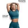 imageGymreapers Short Sleeve Workout Tops for Women  Crop Tops for Women Tee  Yoga Athletic Tops for Running Gym ampamp TrainingEmerald