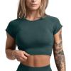imageGymreapers Short Sleeve Workout Tops for Women  Crop Tops for Women Tee  Yoga Athletic Tops for Running Gym ampamp TrainingReef