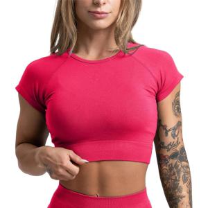 imageGymreapers Short Sleeve Workout Tops for Women  Crop Tops for Women Tee  Yoga Athletic Tops for Running Gym ampamp TrainingMiami