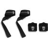 imageGymreapers 18quot Weightlifting Wrist Wraps ampamp Lifting Straps Combo  Competition Grade Wrist Support with Thumb Loop ampamp Padded Neoprene Straps for Powerlifting Bodybuilding Strength Training Black