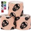 imageGymreapers Hook Grip Weightlifting Tape 3 Pack Premium Adhesive Thumb Skull Tape for Finger Protection Powerlifting Exercise ampamp Cross Training  Athletic Sweat Proof TapeTan