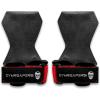 imageGymreapers Weight Lifting Grips Pair for Heavy Powerlifting Deadlifts Rows Pull Ups with Neoprene Padded Wrist Wraps Support and Strong Rubber Gloves or Straps for BodybuildingRed