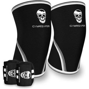 imageElbow Sleeves 1 Pair WWrist Wraps  Elbow Brace For Support ampamp Compression for Powerlifting Weightlifting Bench ampamp Tendonitis  5mm Neoprene  For Men ampamp WomenBlackWhite