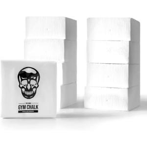 imageGymreapers Gym Chalk Athletic Powder Chalk for Maximum Grip Magnesium Carbonate Chalk for Powerlifting Weightlifting Rock Climbing Gymnastics Chalk Block 82oz Chalk BlocksWhite