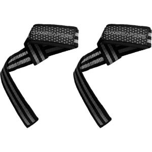 imageGymreapers Lifting Wrist Straps for Weightlifting Bodybuilding Powerlifting Strength Training ampamp Deadlifts  Padded Neoprene with 18 inch CottonGrayUSA