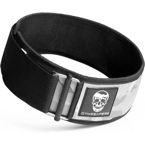 imageGymreapers Quick Locking Weight Lifting Belt for Men Gym Belt for Powerlifting Deadlift Belt with 4 Inch Neoprene Metal Buckle Back Support Weightlifting Belt WomenWhite Camo