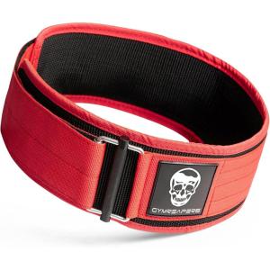 imageGymreapers Quick Locking Weight Lifting Belt for Men Gym Belt for Powerlifting Deadlift Belt with 4 Inch Neoprene Metal Buckle Back Support Weightlifting Belt WomenRed